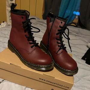 Dr. Martens Cherry red combat boots BRAND NEW size 7.5